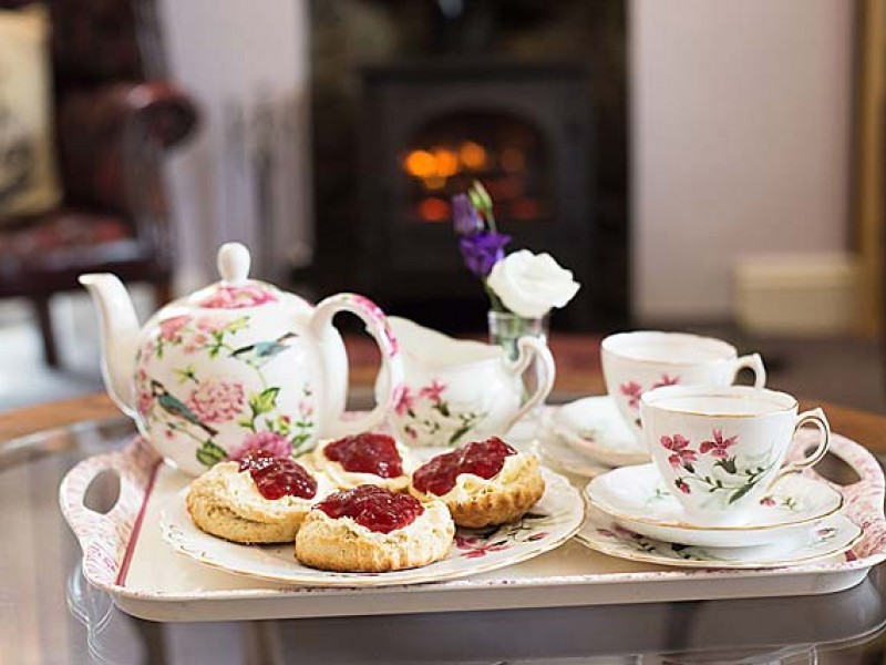 Teatime im Bed & Breakfast Angela, Dartmoor