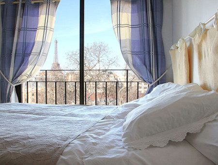 Wochenende in Paris mit Blick auf den Eiffelturm von Pension Odile