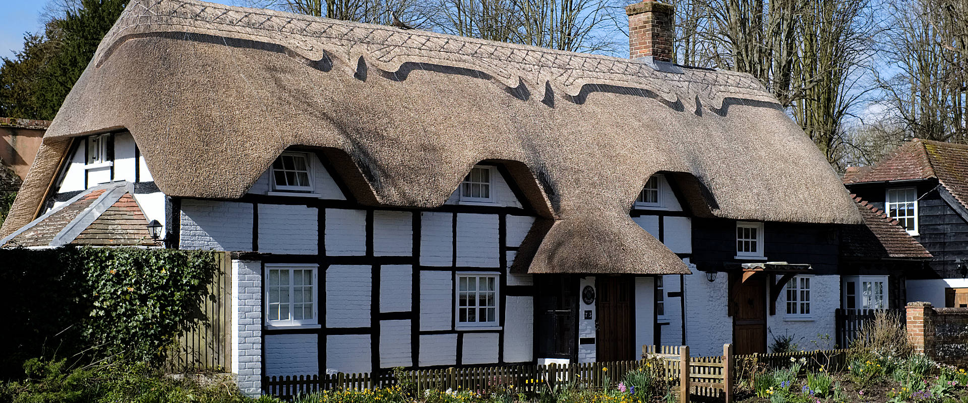 Typisches Cottages in der Grafschaft Hampshire, Südengland