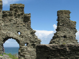Burgruine Tintagel Castle an der Nordküste Cornwalls