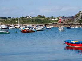 Boote im Hafen von St. Mary's, Scilly Inseln