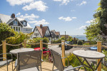 Terrasse des B&B mit Meerblick