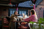 Pub Huntsman NewForest Urlaub Suedengland Reise Restaurant Terrasse