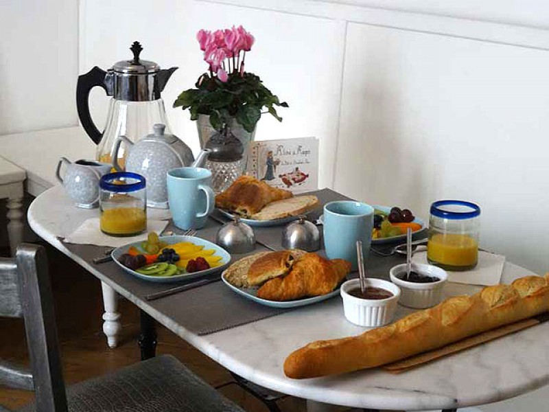 Frühstücik im Bed & Breakfast Anne-Claude Paris