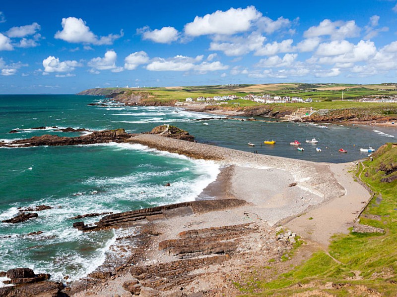 Ausflug mit Kindern an den Strand von Bude, Cornwall