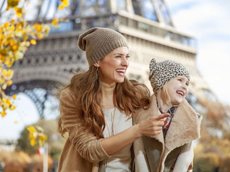 Mit Kindern am Eiffelturm