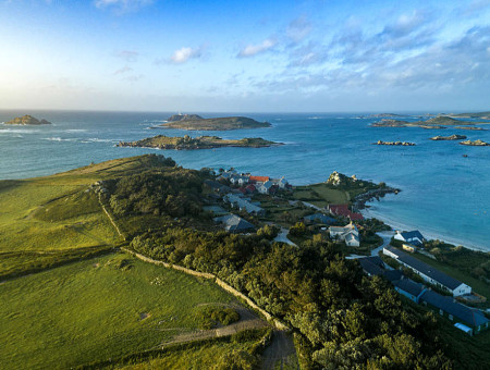 Blick auf die Küste der Scilly Inseln, Cornwall