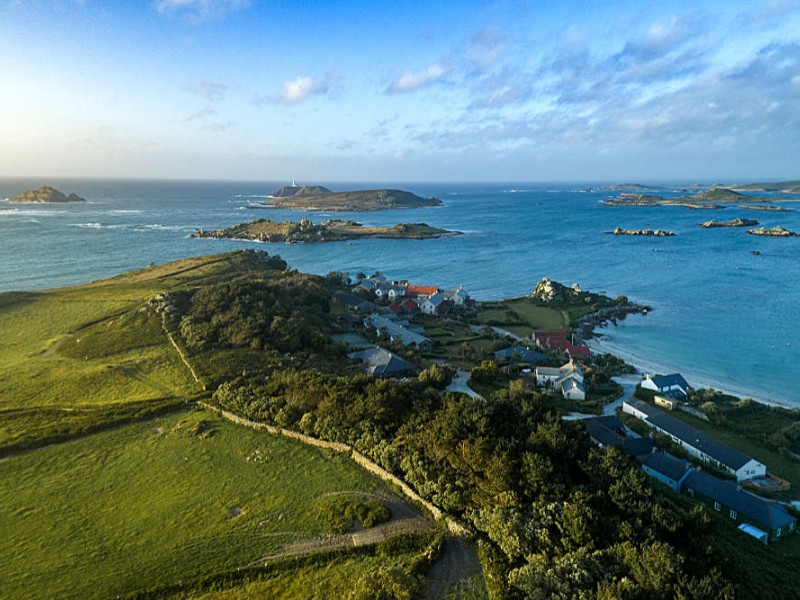 Blick auf die Küste der Scilly Inseln, Cornwall