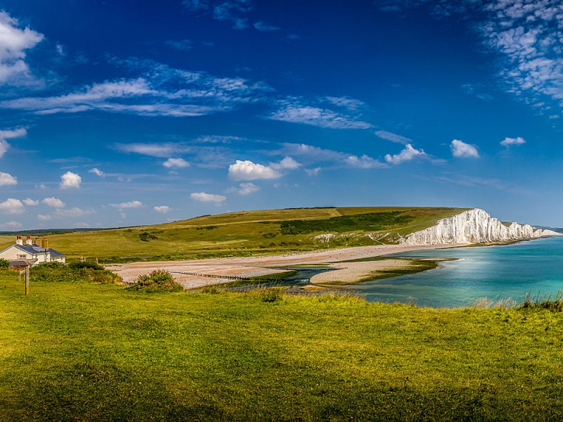 Cuckmere Haven Beach - Strand Sussex - Urlaub Südostengland 