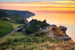 Sonnenuntergang am Meer im Exmoor