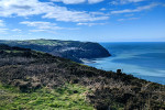 Blick vom Exmoor aufs Meer