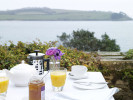 Frühstück auf der Terrasse, Hotel in St. Mawes, Cornwall